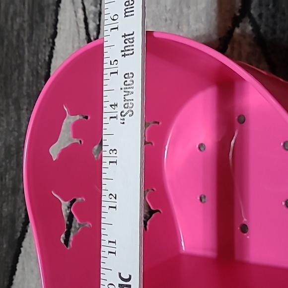 VS PINK DOG CUT-OUT LOGO HANDLE DURABLE PLASTIC STORAGE SHOWER CADDY - Picture 6 of 13
